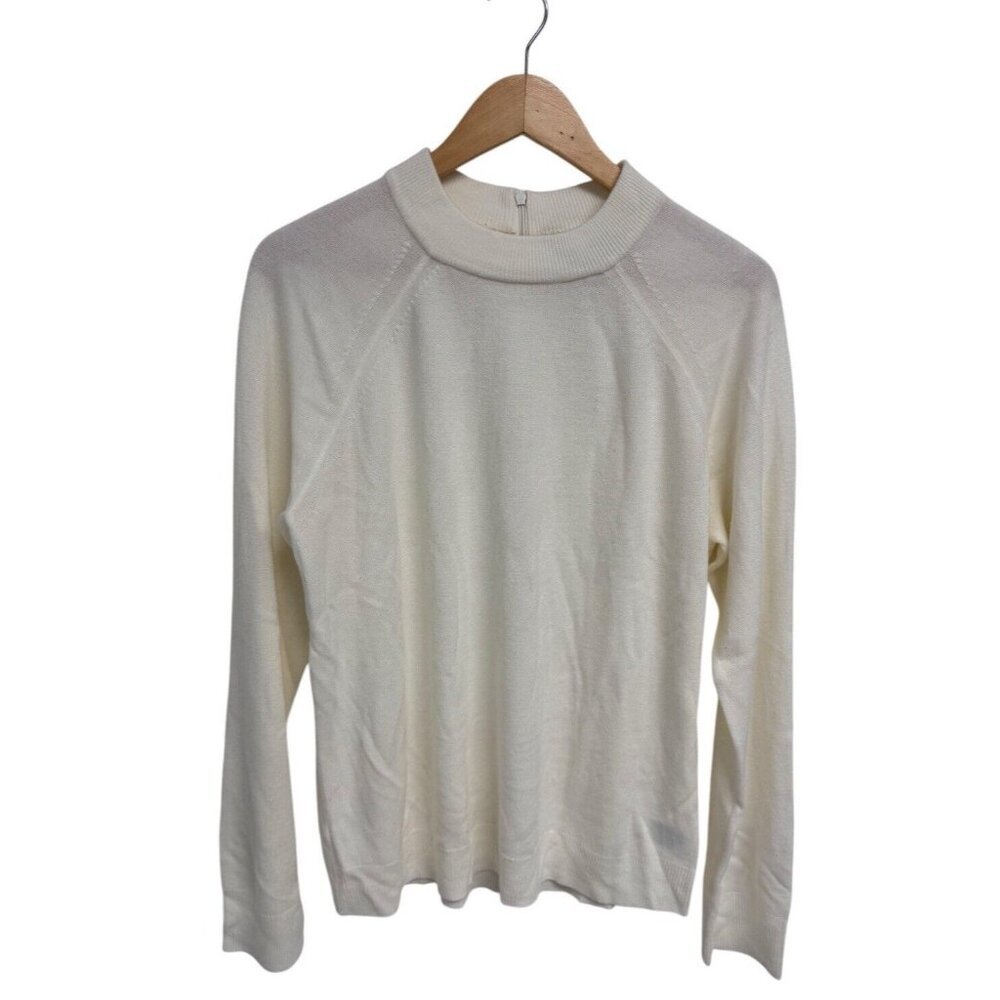 Karen Scott women's pullover sweater Luxsoft white crew neck size XL